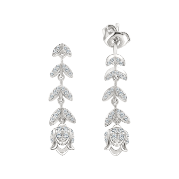 Silver earrings with zirconia 