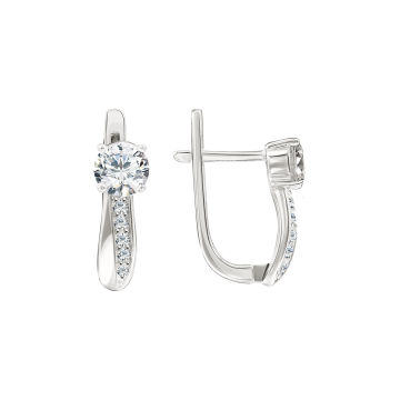 Silver earrings with zirconia 
