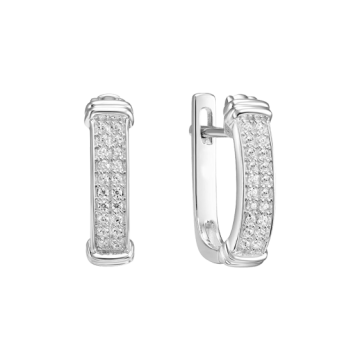 Silver earrings with zirconia 