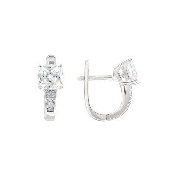 Silver earrings with zirconia 