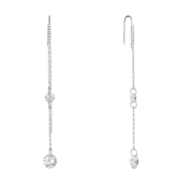 Серебряные серьги 925 пробы, вставка фианиты 