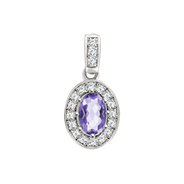 Silver pendant with cubic zirconia 