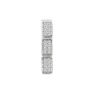Silver pendant with cubic zirconia 