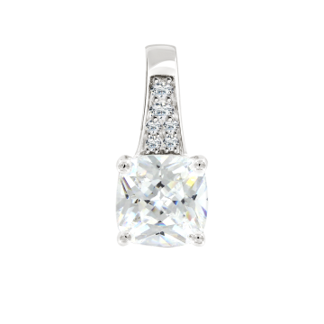 Silver pendant with cubic zirconia 