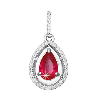 Серебряная подвеска 925 пробы. Вставка: Фианиты 