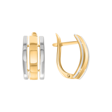 Elegante Ohrhänger aus Gelb- und Weißgold 585 
