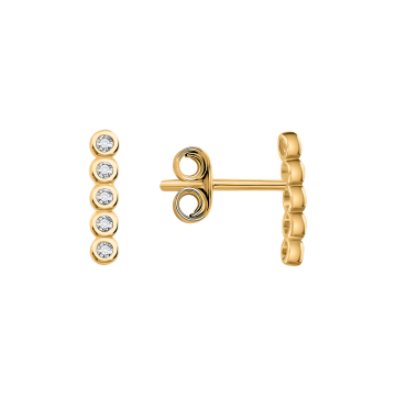 Серьги из желтого Золота 585 пробы с Фианитами 