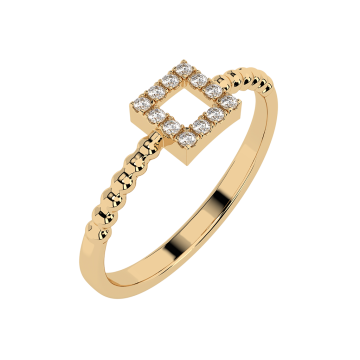 Lady´s ring in yellow gold of 585 assay value with diamonds 