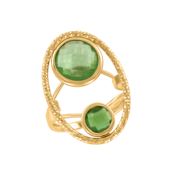 Damenring mit Peridot – Gelbgold 585 