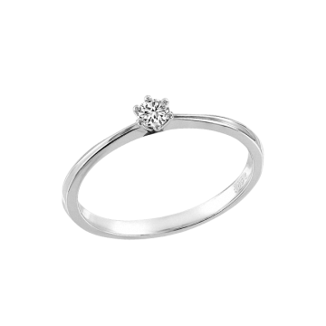 Weißgold 585° Damenring mit Brillanten 