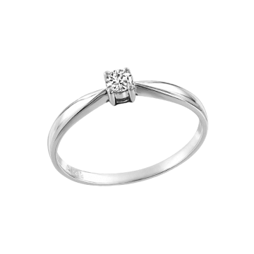 Weißgold 585° Damenring mit Brillanten 