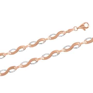 Bracelet/chain in red gold of 585 assay value 