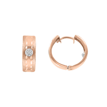 Creolen aus Rotgold 585° mit Zirkonia 