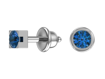 Silver earrings with zirconia 