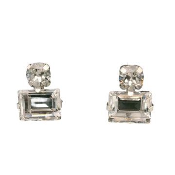 Серебряные серьги 925 пробы, вставка фианиты 