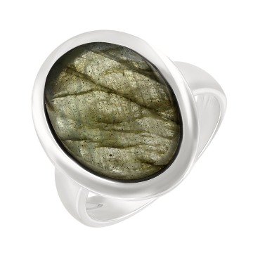 Lady´s silver ring with labradorite 
