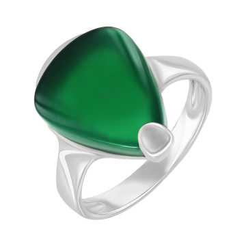 Silver ring with agate 