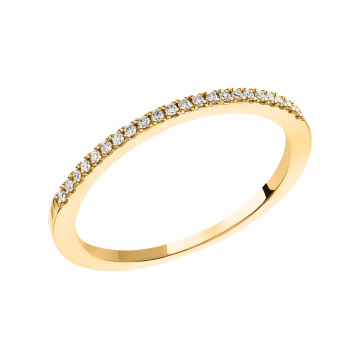 Lady´s ring in white yellow gold of 585 assay value with diamonds 