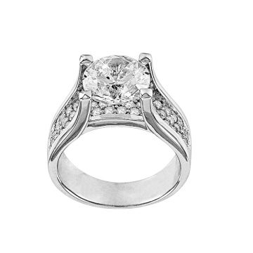 Silver ring with zirconia 