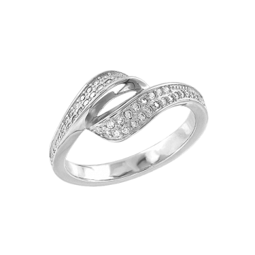 Silver ring with zirconia 