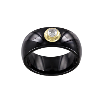 Gelb gold 585° Damenring mit Brillanten 