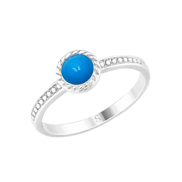 Silver ring with zirconia 