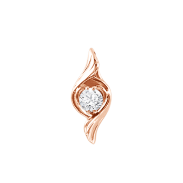 Pendants in red gold of 585 assay value with zirconia 