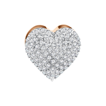 Pendants in red gold of 585 assay value with zirconia 