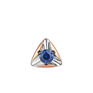 Pendant in red gold of 585 assay value with sapphire HTS 