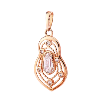 Pendant in rose gold 585 with Swarovski cubic zirconia 