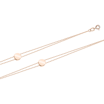 Bracelet in red gold of 585 assay value 