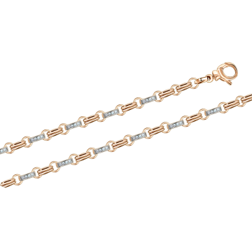 Armband aus Rotgold 585° mit Zirkonia 