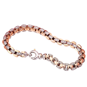 Gold Bracelet "Anchor" with Cubic Zirconia: History, Style, and Status! 