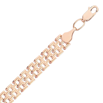 Bracelet in red gold of 585 assay value 