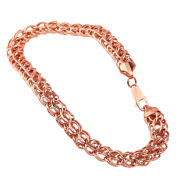 Bracelet in red gold of 585 assay value 