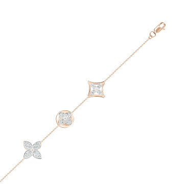Bracelet in red gold of 585 assay value with Brilliant 