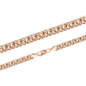 Bracelet/chain in red gold of 585 assay value 19 cm