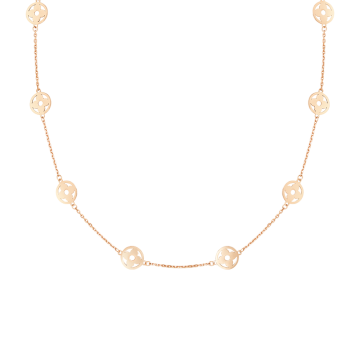 Chain with pendant in red gold of 585 assay value 
