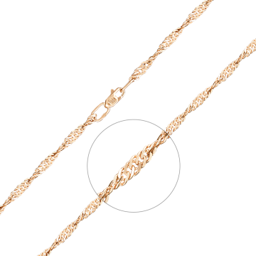 Chain in red gold of 585 assay value 50 cm 7.42 gr.