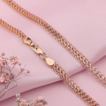 Chain in red gold of 585 assay value 
