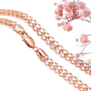 Chain in red gold of 585 assay value 