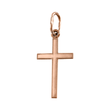 Cross from red gold of 585 assay value 