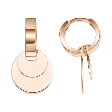 Earrings in red gold of 585 assay value 