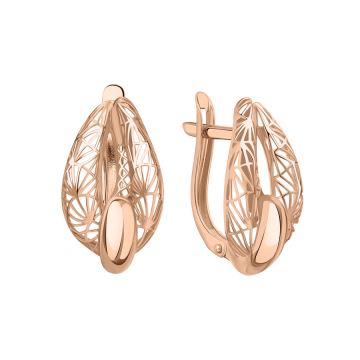 Серьги из красного золота 585 пробы 