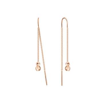 Earrings as pull-through in red gold of 585 assay value 