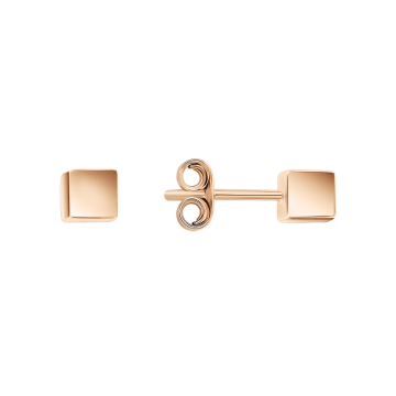 Infant earrings in red gold of 585 assay value 