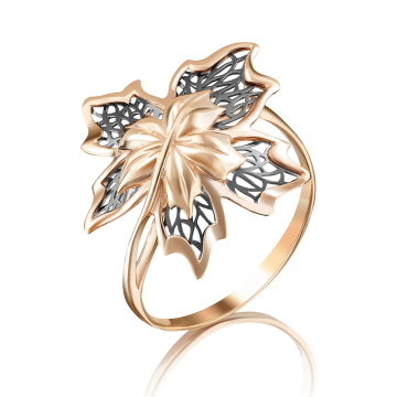 Lady´s ring in red gold of 585 assay value 