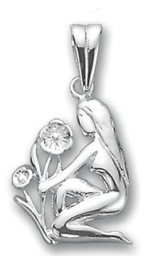 Anhänger Sternzeichen Jungfrau aus 925er Sterling Silber 