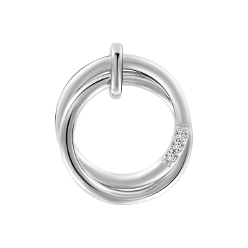 Серебряная подвеска 925 пробы. Вставка: Фианиты 