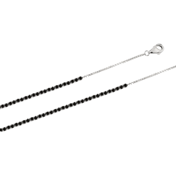 Silver bracelet with cubic zirconia 